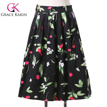 19 Couleurs! Grace Karin Cheap Occident Short Women Vintage 50s jupe imprimée en coton rétro CL6294-5 #